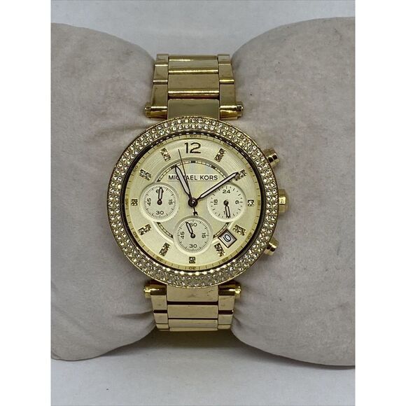 Michael Kors Parker MK5354 Womens Stainless Steel Analog Dial Quartz Watch MP771 - Picture 1 of 12